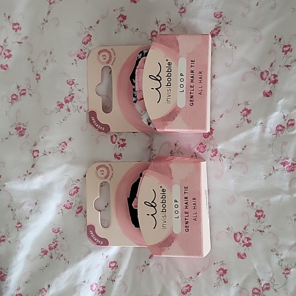 NWT 2 Invisibobble gentle hair tie 3 pack
